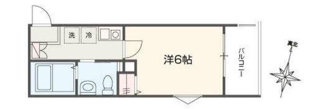 MELLAS京成小岩III(1K/1階)の間取り写真