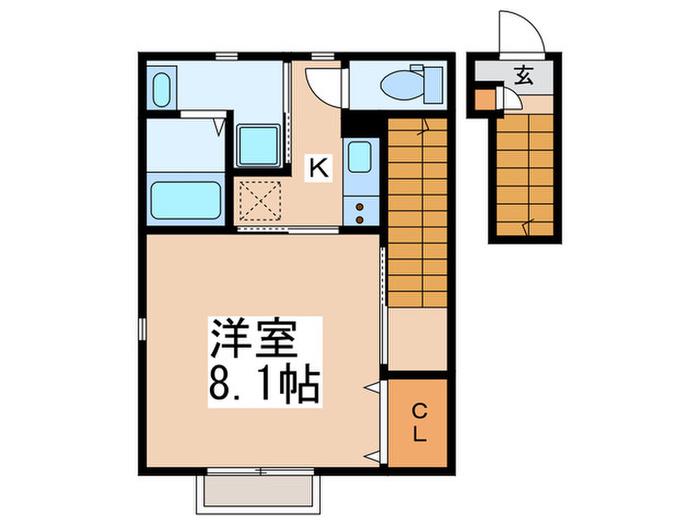 メゾンシャトー(1K/2階)の間取り写真