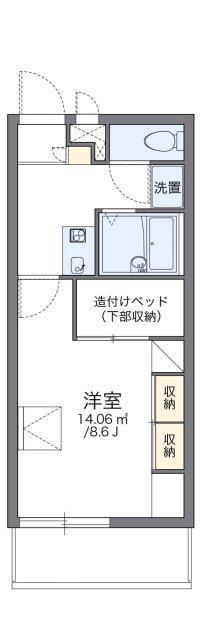 レオパレスFRIENDSII(1K/3階)の間取り写真