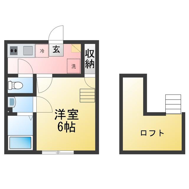 クレッシェレ小机(1K/2階)の間取り写真