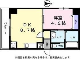 LEE北9条(1LDK/5階)の間取り写真