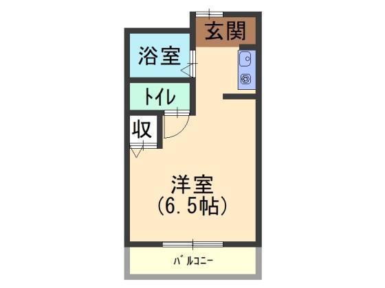 アミケンハイツ(ワンルーム/4階)の間取り写真