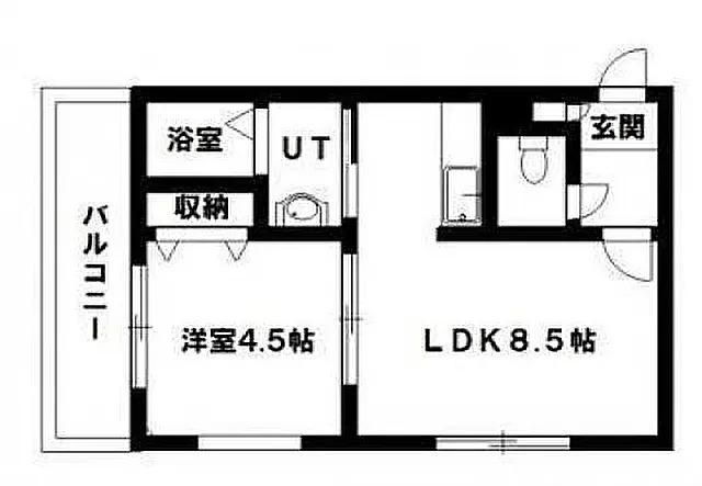 ハイムハイライトIII(1LDK/3階)の間取り写真