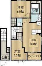 エレノア・エール(2LDK/2階)の間取り写真