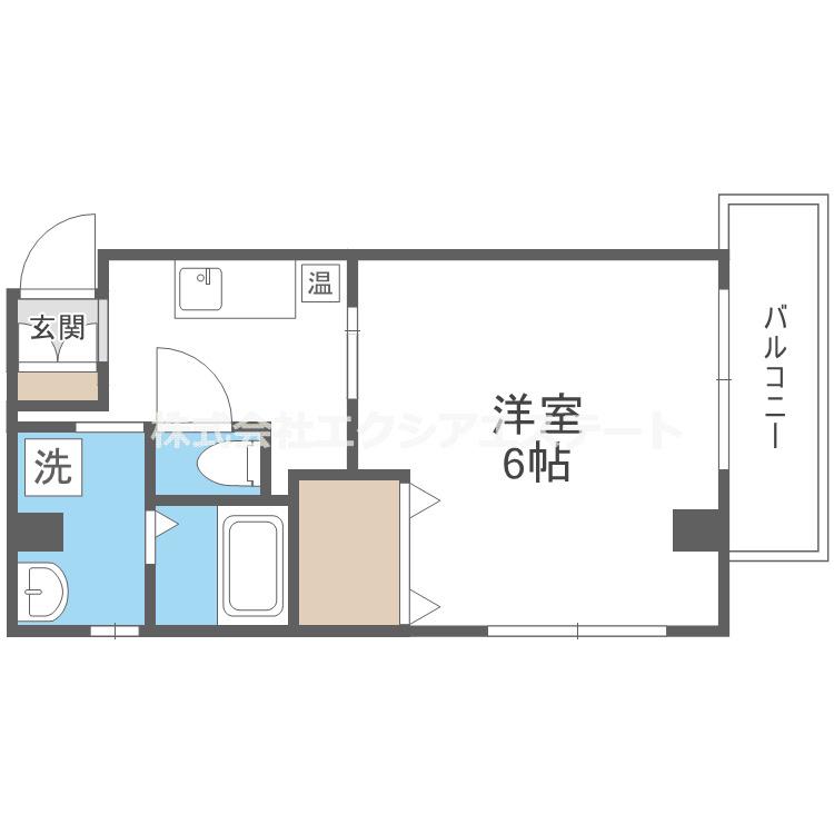 みおつくし堂島II(1K/2階)の間取り写真