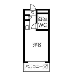 Tテラス堀田南(ワンルーム/6階)の間取り写真