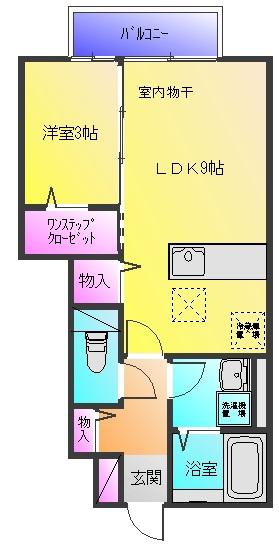 ガアデンホームズ曙(1LDK/1階)の間取り写真