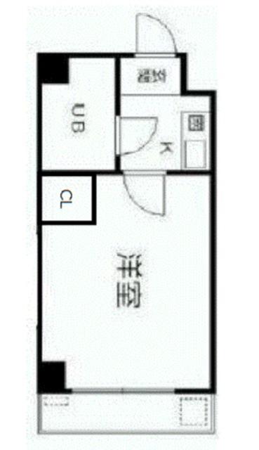 ジュネパレス蒲生 第2(1K/3階)の間取り写真