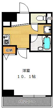 TM南森町(1K/7階)の間取り写真