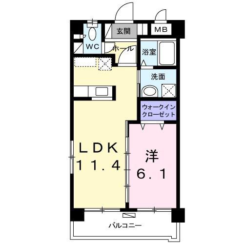 SUNLIT 蔵(1LDK/1階)の間取り写真
