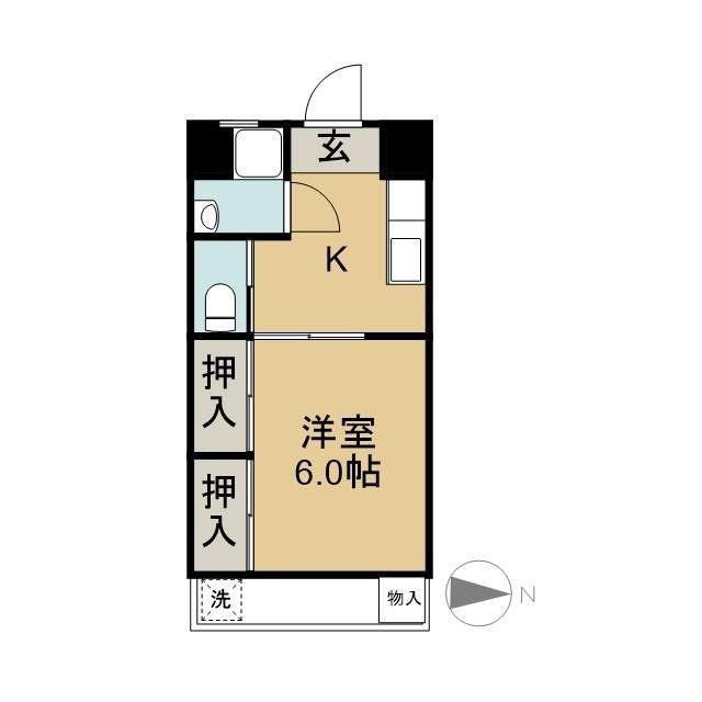 土岐ステーションビル(1K/5階)の間取り写真