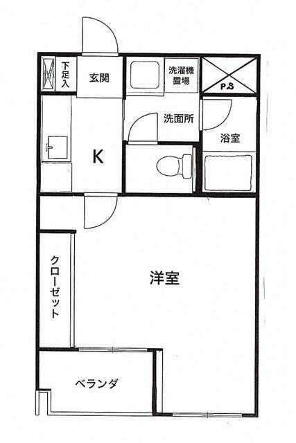コスモス市ヶ尾II(1K/3階)の間取り写真