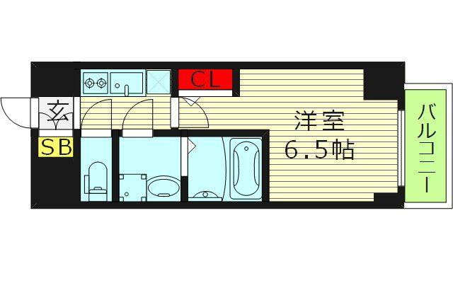 IW RESIDENCE大阪CREST TAPP(1K/4階)の間取り写真