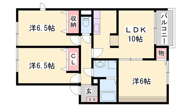 グランシャリオ(3LDK/2階)の間取り写真