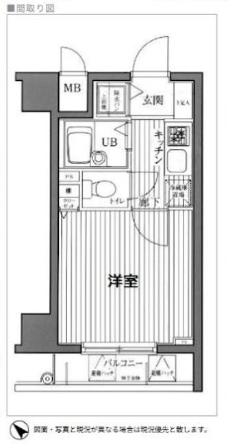 ガラステージ芝公園駅前(1K/11階)の間取り写真