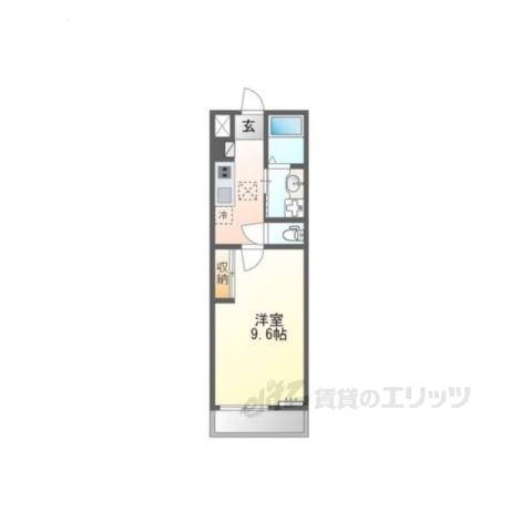 ロワール(1K/1階)の間取り写真