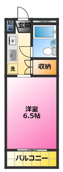 トラストビラ住吉(ワンルーム/4階)の間取り写真