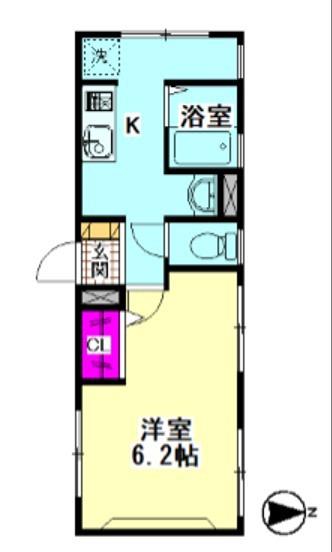 N・A PLAZA OMORI I(1K/1階)の間取り写真