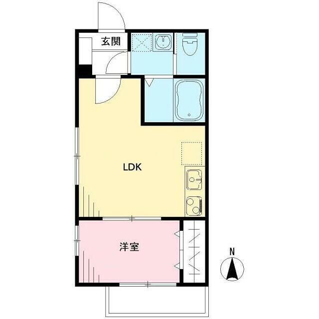 サクラーレ大森西(1LDK/1階)の間取り写真