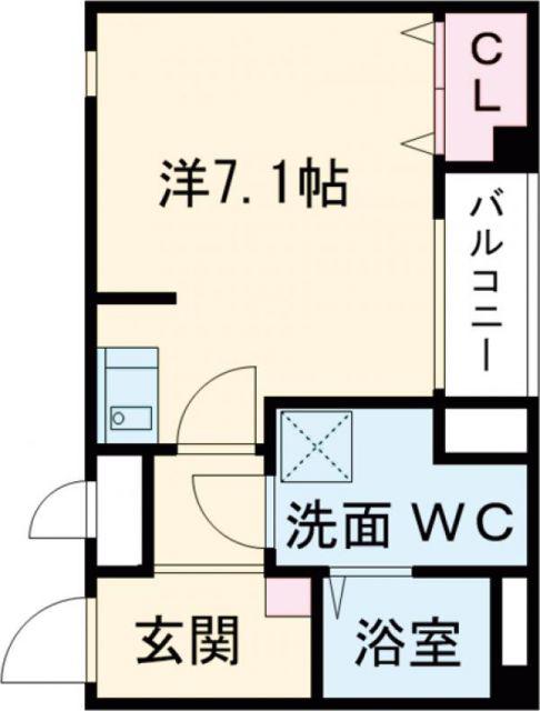 エヌエムセット(ワンルーム/2階)の間取り写真
