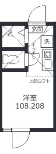 CASA COMODO(ワンルーム/2階)の間取り写真