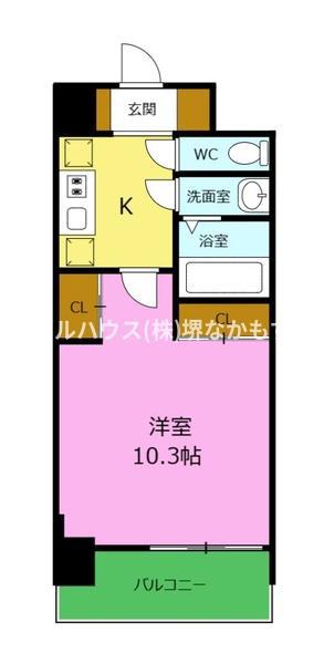 GLUCKMAISONS-SAKAI16(1K/4階)の間取り写真