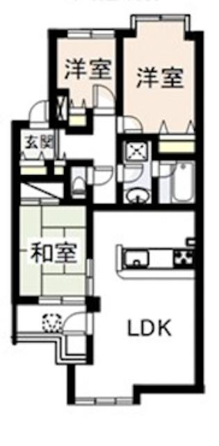 リズ市川平田(3LDK/3階)の間取り写真