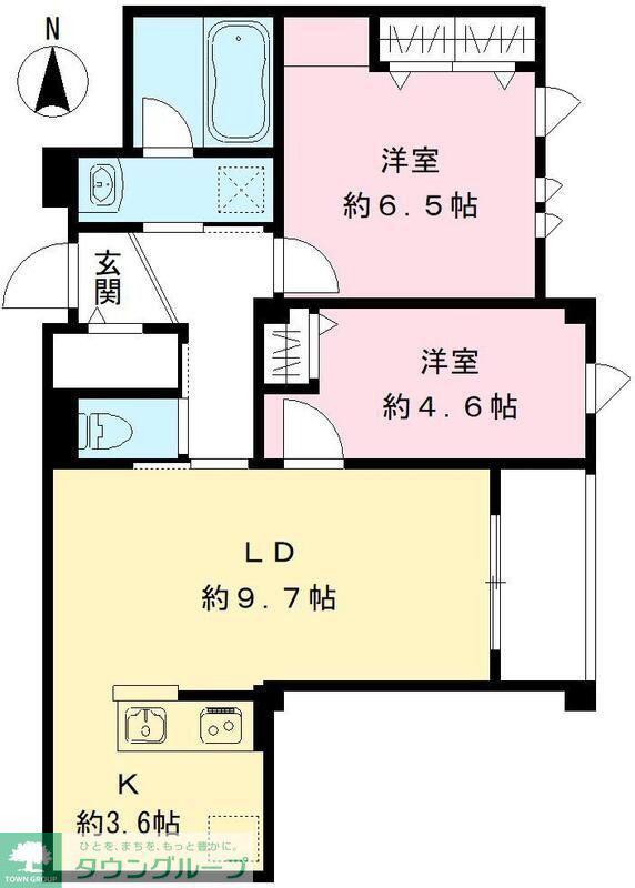 北品川テラス(2LDK/3階)の間取り写真