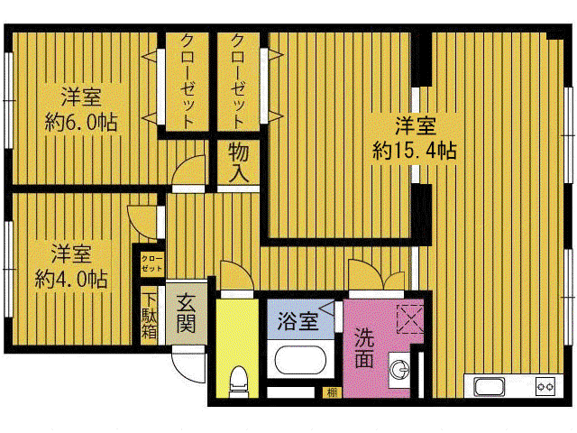 ステーションサイド坂ノ市(2LDK/2階)の間取り写真