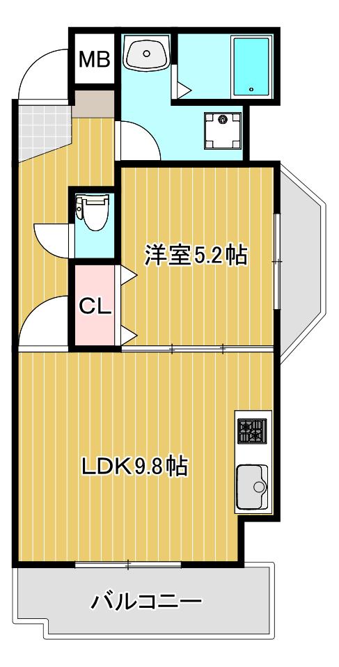フォレスト本山(1LDK/5階)の間取り写真