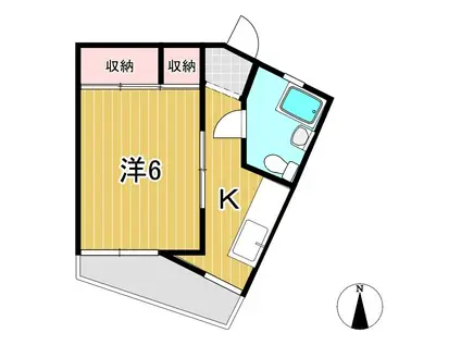 パークシティ会瀬(1K/3階)の間取り写真