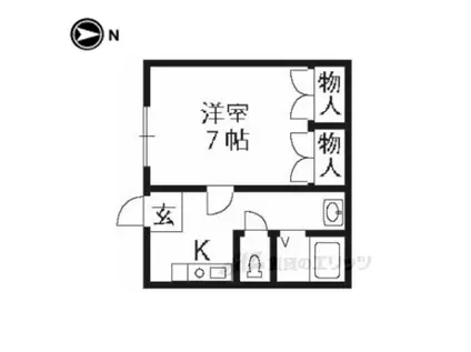川嶋マンション(1K/1階)の間取り写真