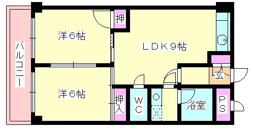 メゾン・ド・ファミーユ(2LDK/1階)の間取り写真