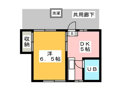 神楽坂三洋(1DK/3階)の間取り写真