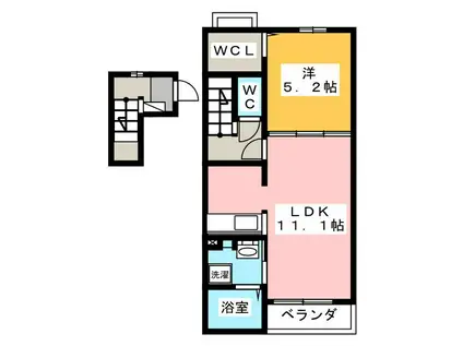 コート・グランデュールI(1LDK/2階)の間取り写真