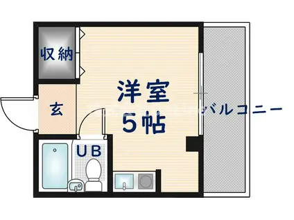 オレンジハウス八尾弐番館(ワンルーム/2階)の間取り写真