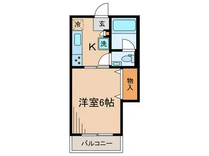 ボヌール動坂(1K/3階)の間取り写真