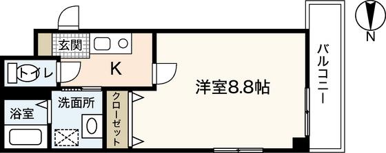 キャッスル大手町(1K/6階)の間取り写真