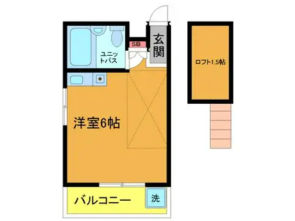 ピュアハウス平田(ワンルーム/2階)の間取り写真