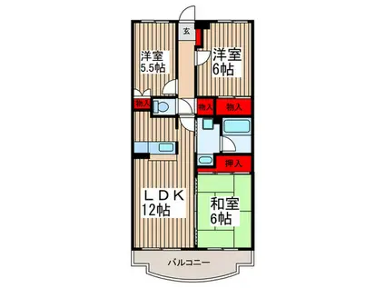 サンジェルマン(3LDK/3階)の間取り写真