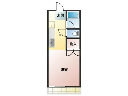 辻本マンション(ワンルーム/3階)の間取り写真