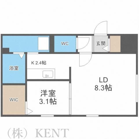 LEVANTE IX(1LDK/1階)の間取り写真