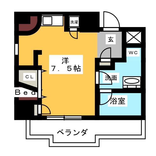 SKBUILDING-5(ワンルーム/3階)の間取り写真