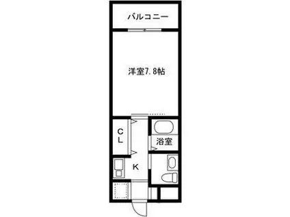 白山マンション(1K/5階)の間取り写真