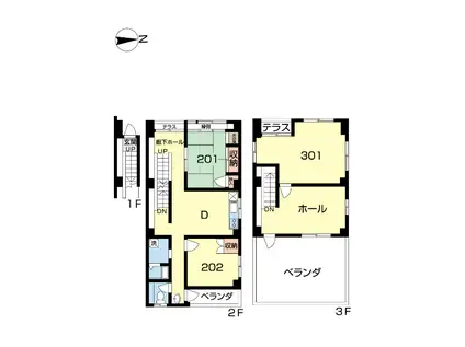 雑賀町ビルヂング(ワンルーム/2階)の間取り写真