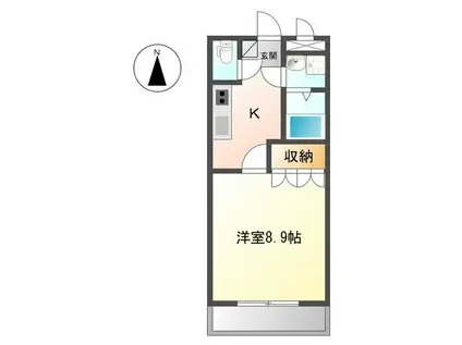 ヴァンベール加納(1K/4階)の間取り写真