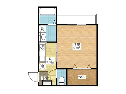 SIGNPOST PURE(1K/1階)の間取り写真