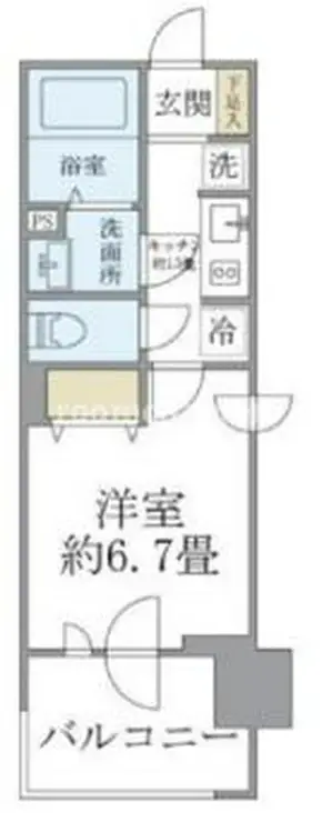 フェルモ横浜桜木町 4階階 間取り