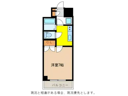 ダイアパレス長野大通(1K/5階)の間取り写真