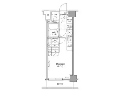 ザ・パークハビオ新宿(ワンルーム/3階)の間取り写真